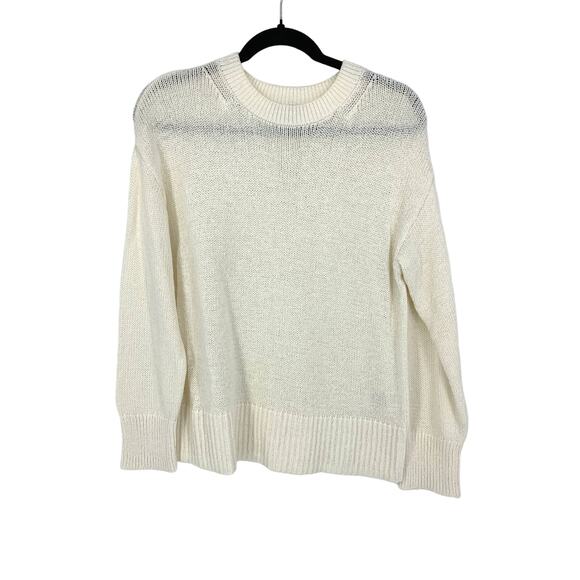 Banana Republic Sweater Women's Size Small Crew Neck Cotton Blend Cream - Picture 1 of 6